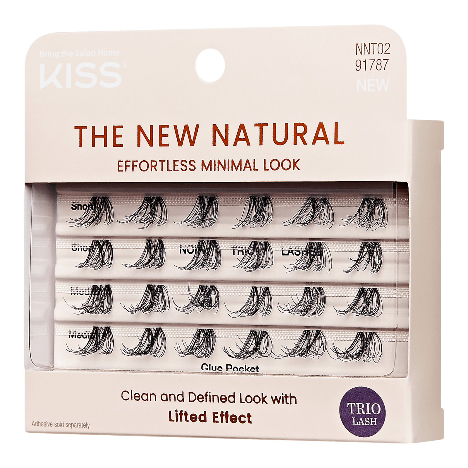 The New Natural Trio False Eyelashes, Noir