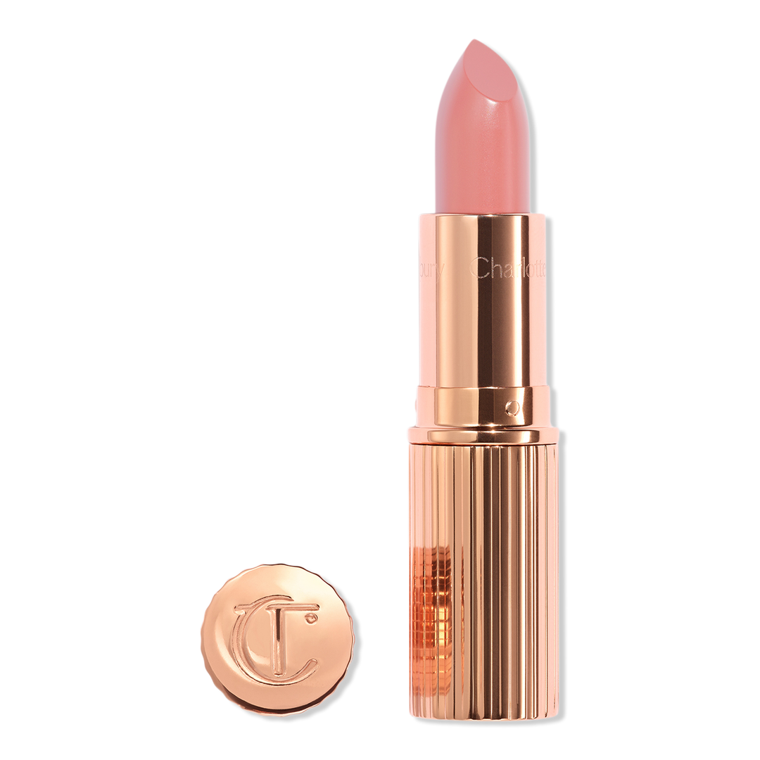 nude lipstick in the shade of Pillow Talk Fair from Charlotte Tilbury