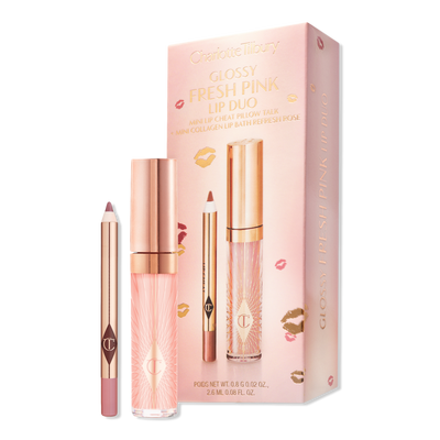 Charlotte Tilbury Mini Glossy Pink Lip Gloss + Lip Liner Set