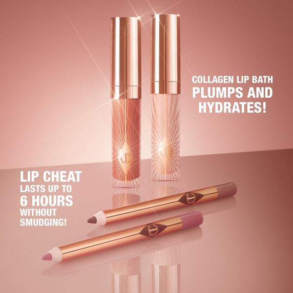 Charlotte Tilbury Mini Glossy Pink Lip Gloss + Lip Liner Set #7