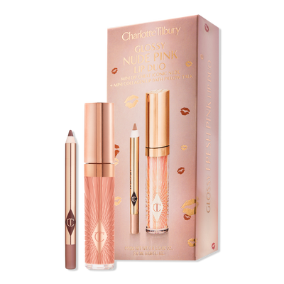 Charlotte Tilbury Mini Glossy Pink Lip Gloss + Lip Liner Set