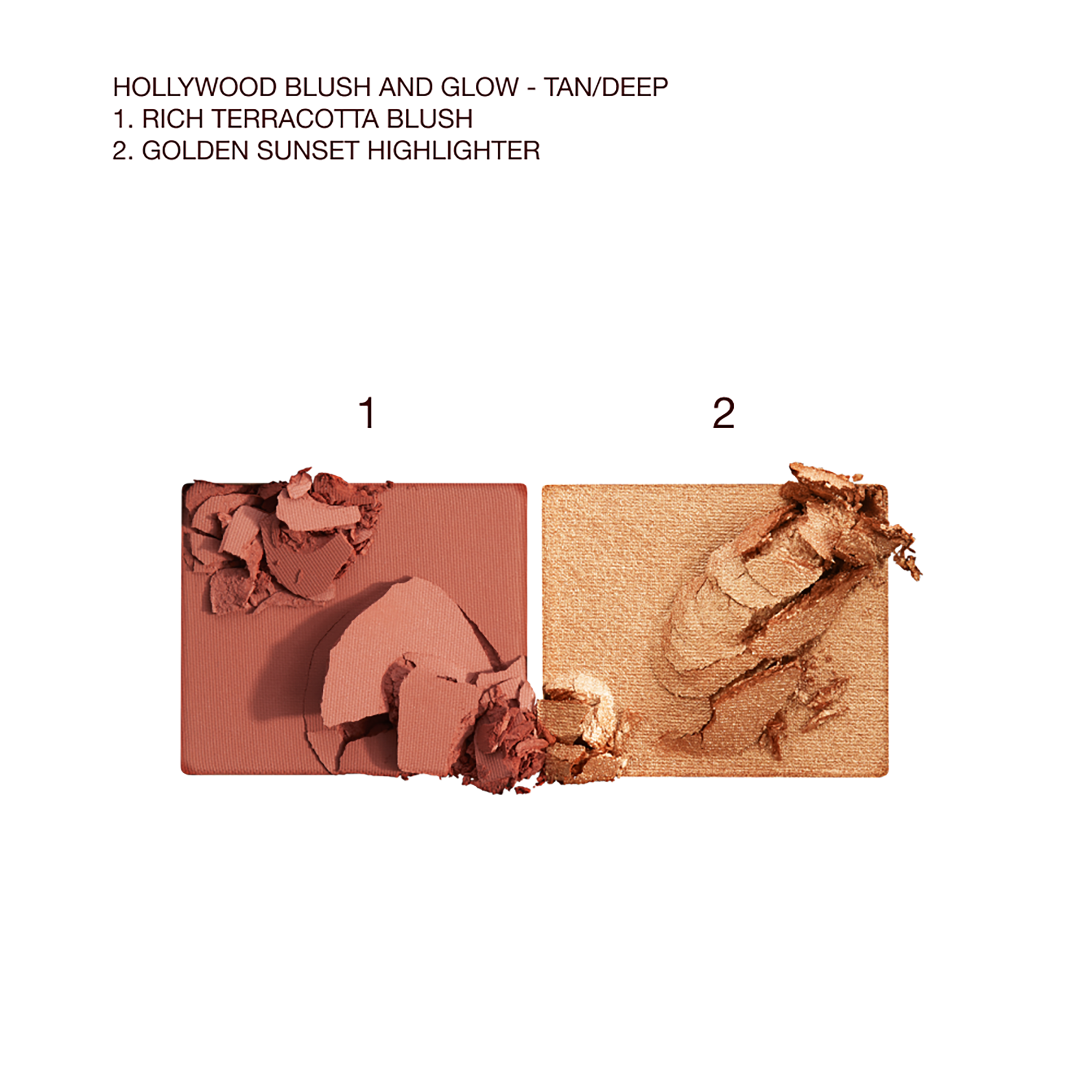 Палетка румян и хайлайтера Charlotte Tilbury Hollywood Blush & Glow, мини-версия, цвет: Рыжевато-коричневый — фото 3