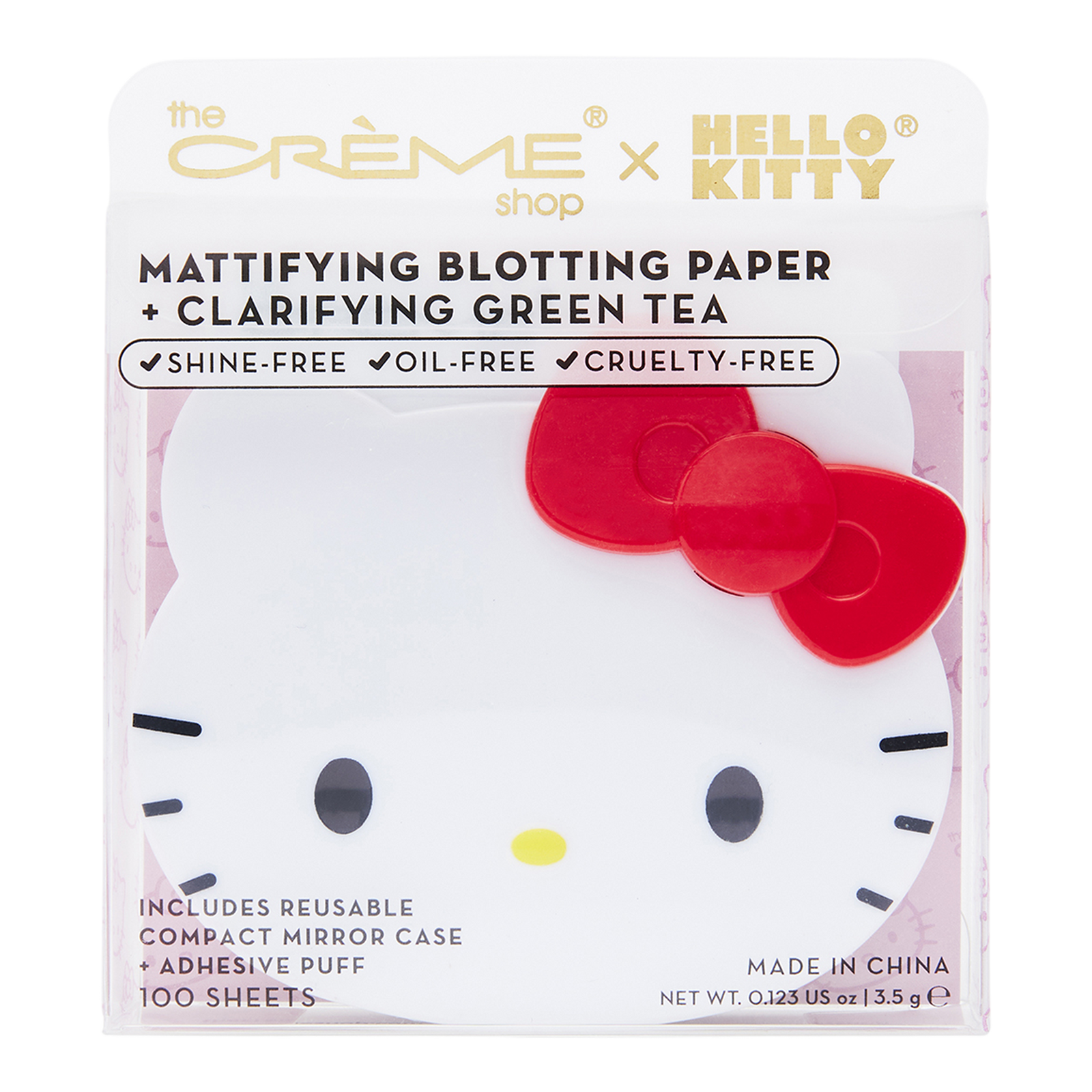 Hello Kitty Mattifying Blotting Paper + Reusable Mirror Compact