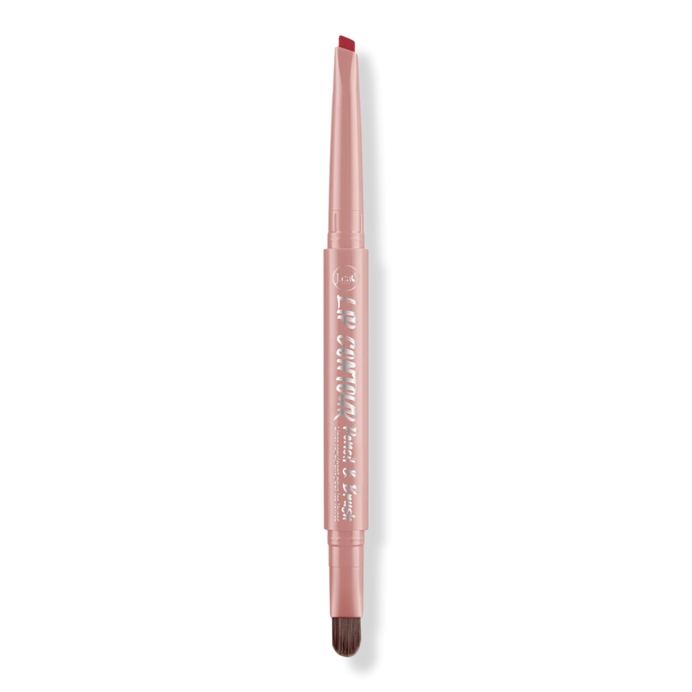 J.cat Beauty Plumping Lip Contour Pencil & Brush - Garnet Red In Red