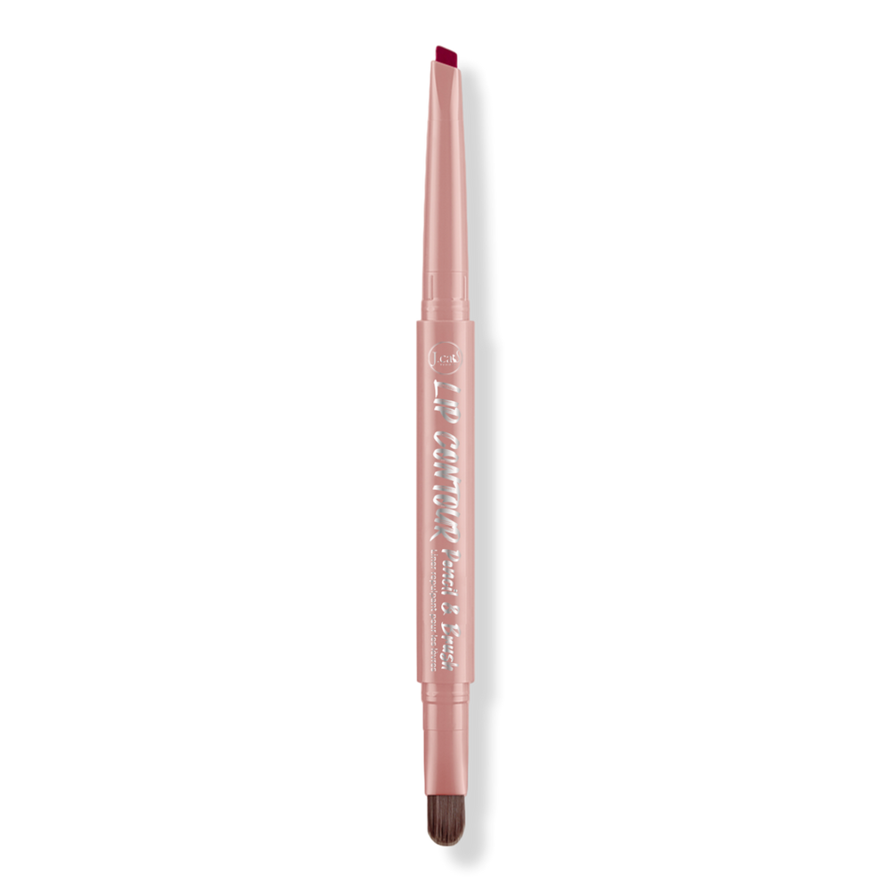 J.cat Beauty Plumping Lip Contour Pencil & Brush - Rich Chocolate In Brown