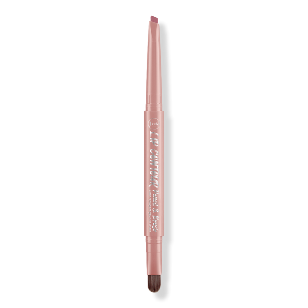 J.cat Beauty Plumping Lip Contour Pencil & Brush - Deep Brick Red