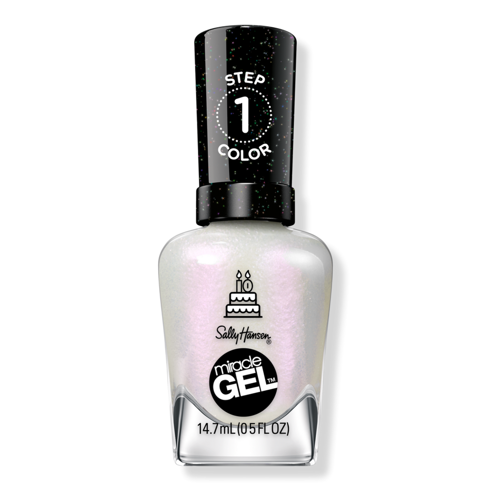 Sally Hansen Miracle Gel Nail Polish, Blacks, Whites, & Nudes - Twinkle Whites