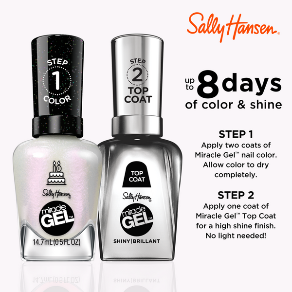 Sally Hansen Miracle Gel Nail Polish, Blacks, Whites, & Nudes #5