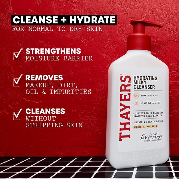 Thayers Hydrating Milky Facial Cleanser with Snow Mushroom and Hyaluronic Acid #3