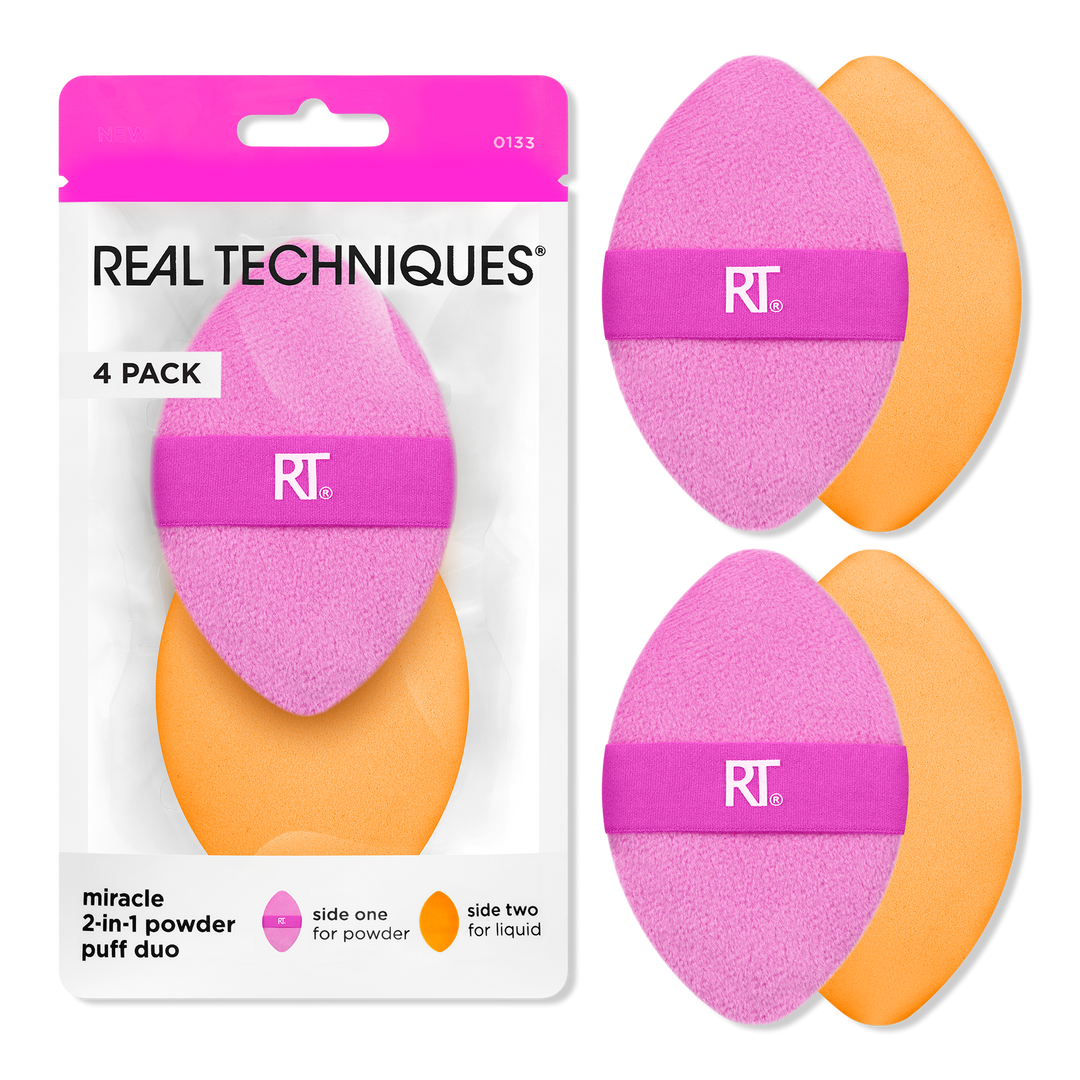 Real Techniques Miracle 2-In-1 Dual-Sided Powder Puff 4-Pack #1