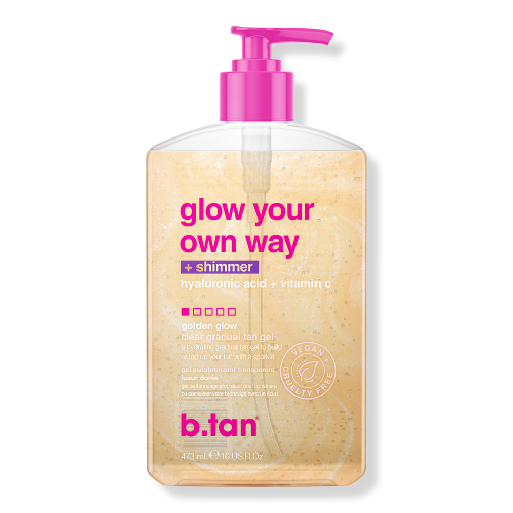 b.tan Glow Your Own Way + Shimmer Shimmering Clear Self Tan Gel