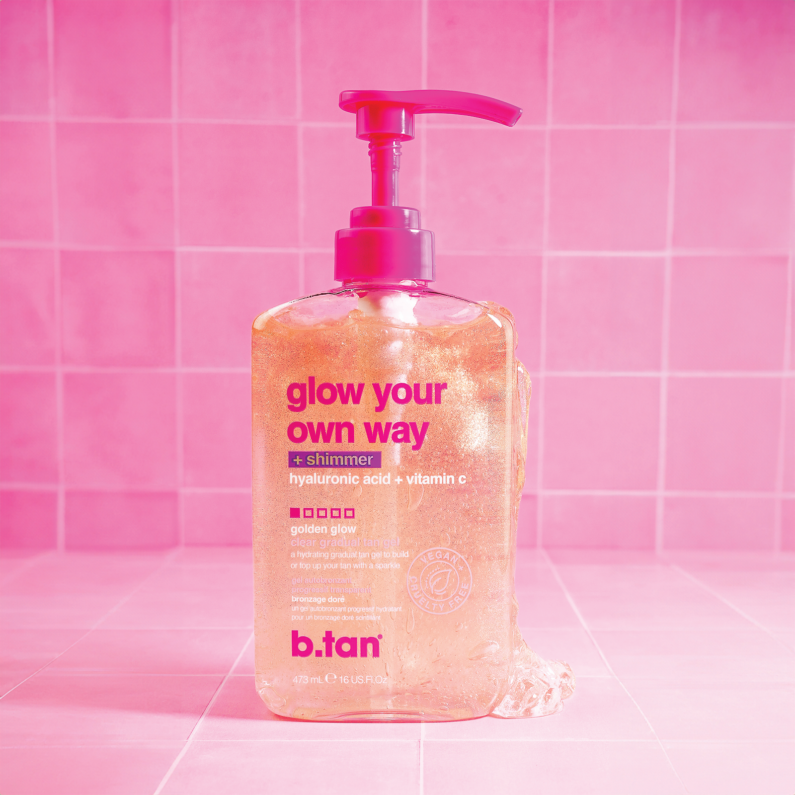 Glow Your Own Way + Shimmer Shimmering Clear Self Tan Gel