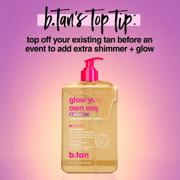 b.tan Glow Your Own Way + Shimmer Shimmering Clear Self Tan Gel #5