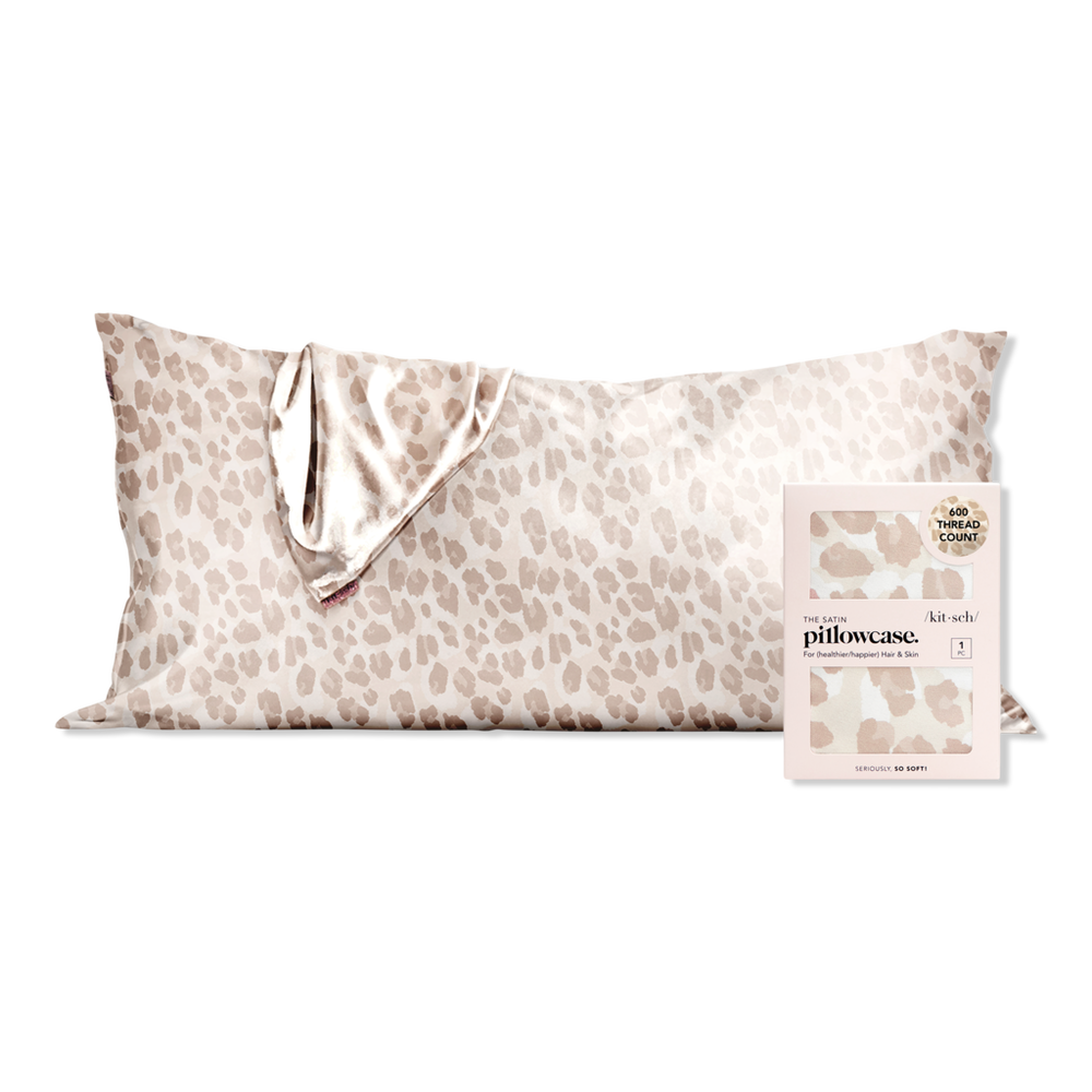 Kitsch Satin King Pillowcase - Leopard In Brown