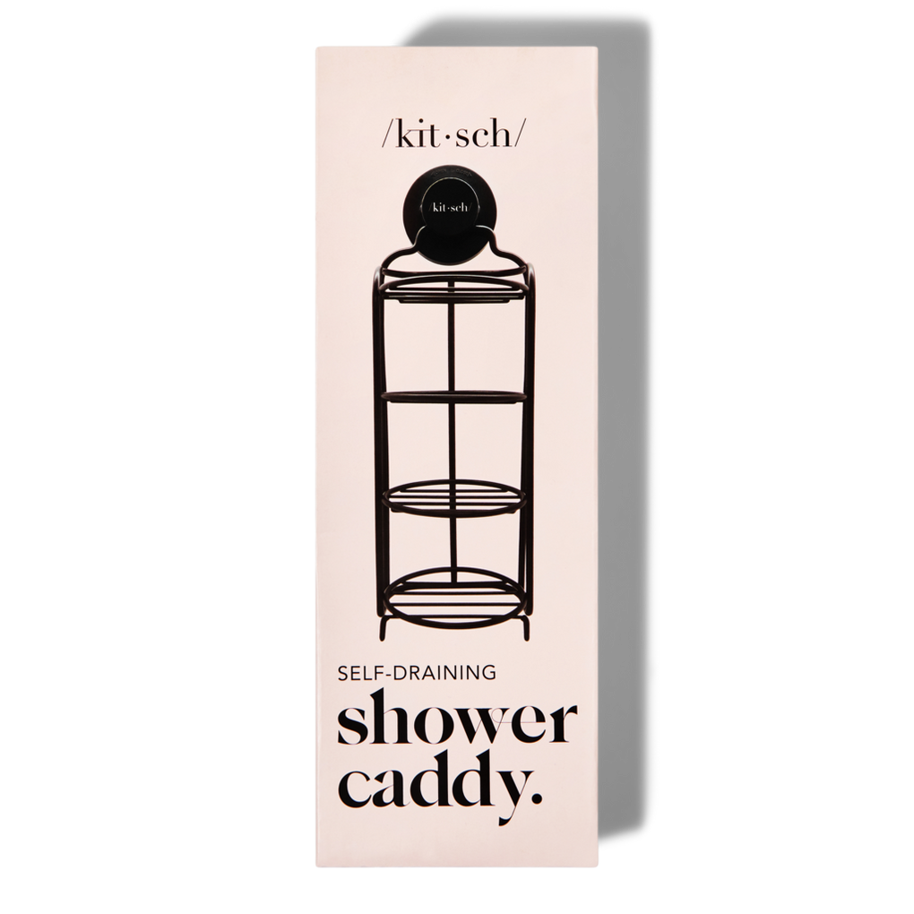 Kitsch, Self-Draining Shower Caddy Black