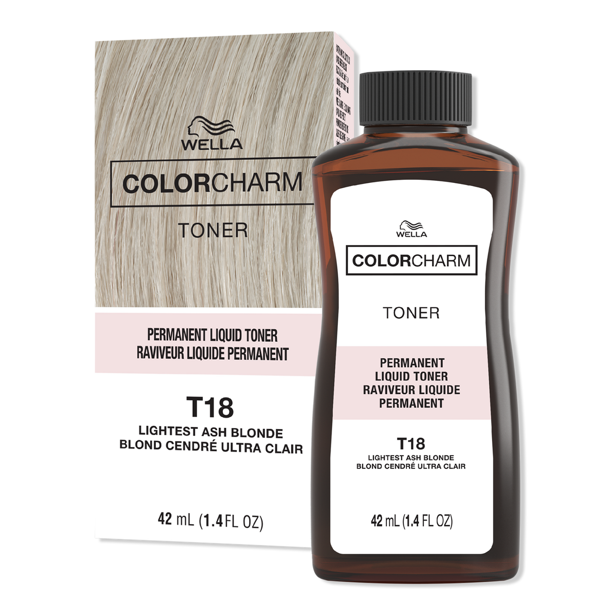 Colorcharm Permanent Liquid Hair Toner T18 T18 Lightest Ash Blonde