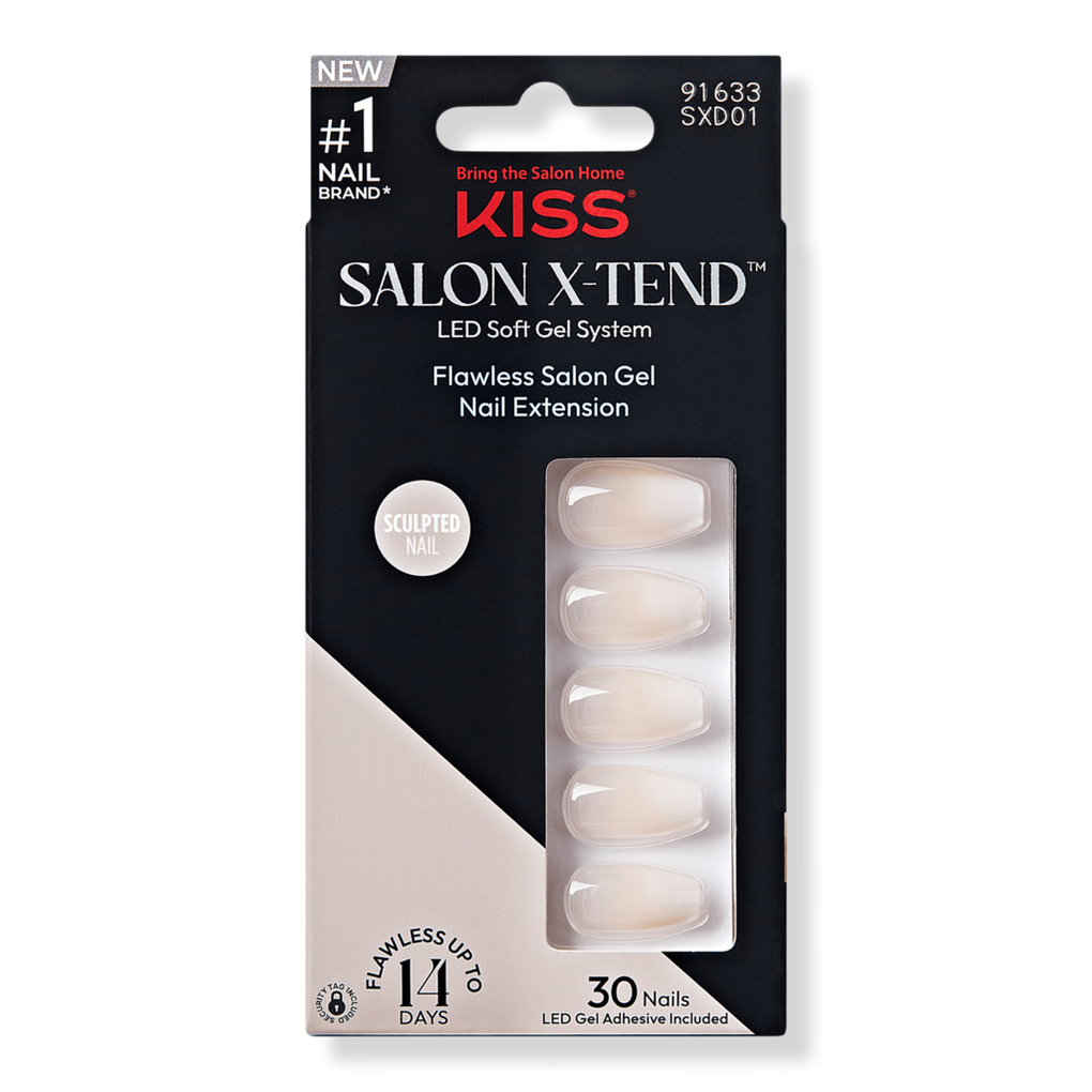 Kiss Salon X-Tend LED Soft Gel System Design Nails - Words