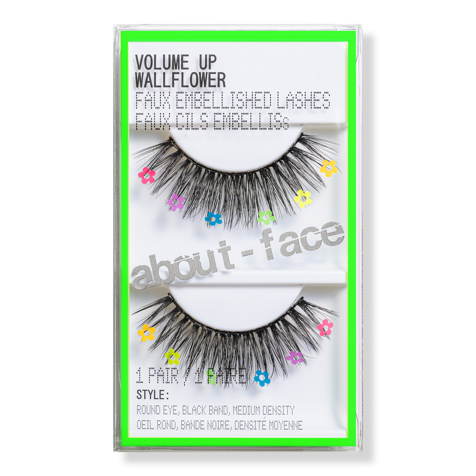 about-face Volume Up Faux Embellished Lashes - Wall Flower #1