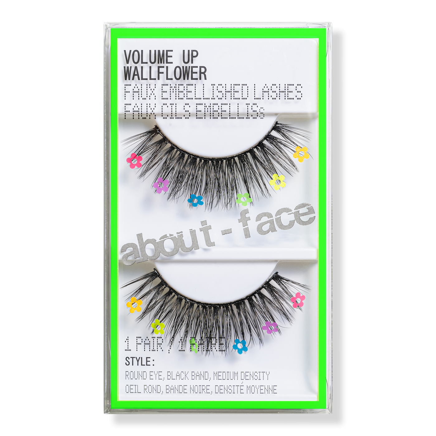 about-face Volume Up Faux Embellished Lashes - Wall Flower Volume Up Faux Embellished Lashes - Wall Flower