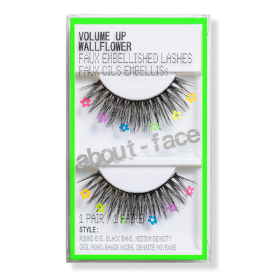 about-face Volume Up Faux Embellished Lashes - Wall Flower Volume Up Faux Embellished Lashes - Wall Flower