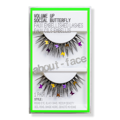 about-face Volume Up Faux Embellished Lashes - Social Butterfly