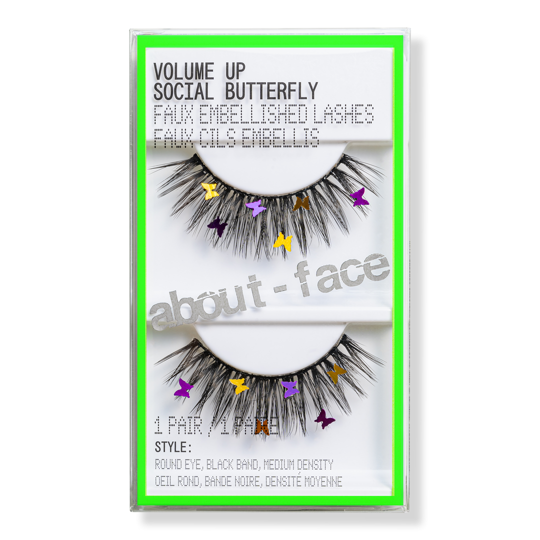 about-face Volume Up Faux Embellished Lashes - Social Butterfly #1
