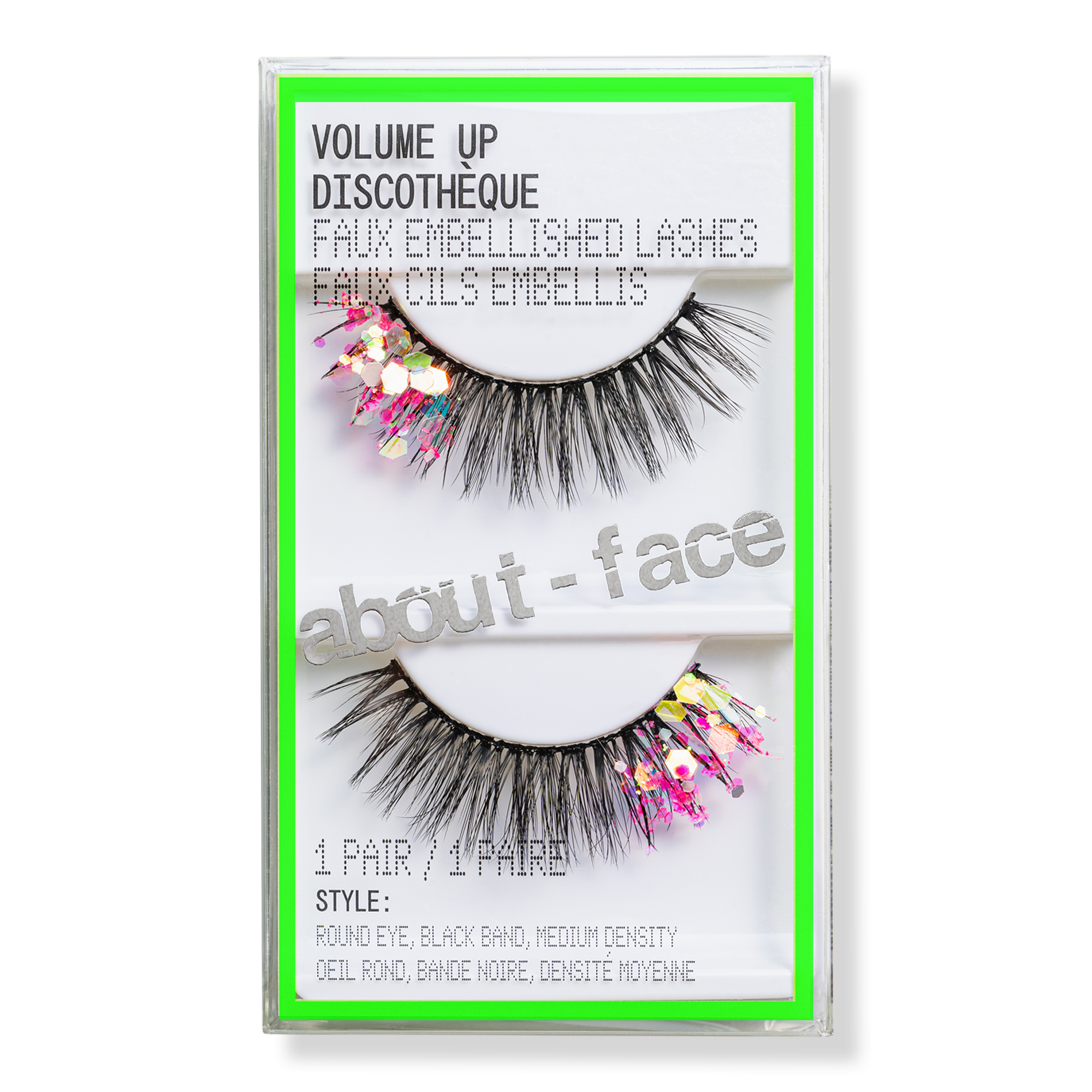 about-face Volume Up Faux Embellished Lashes - Discotheque #1