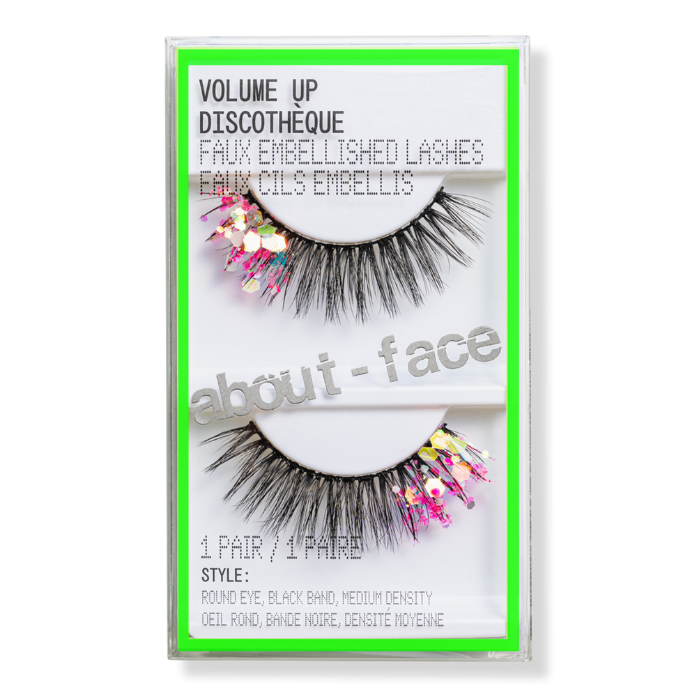 About-face Volume Up Faux Embellished Lashes - Discotheque