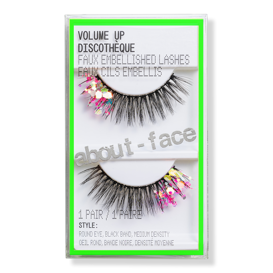 about-face Volume Up Faux Embellished Lashes - Discotheque #1