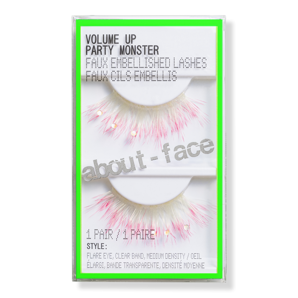 About-face Volume Up Faux Embellished Lashes - Party Monster