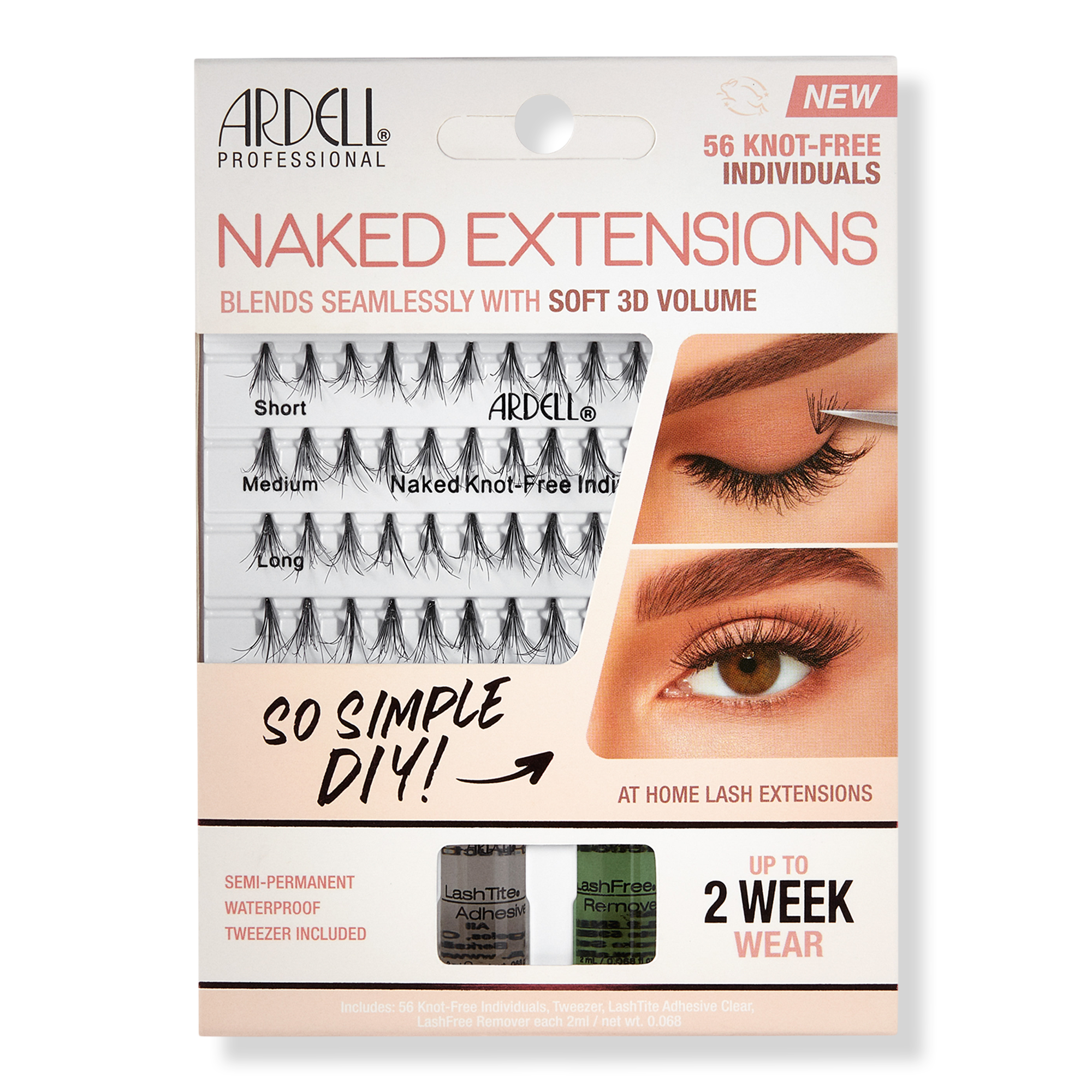 Ardell Naked Extensions Kit, Combo Individual Lashes #1