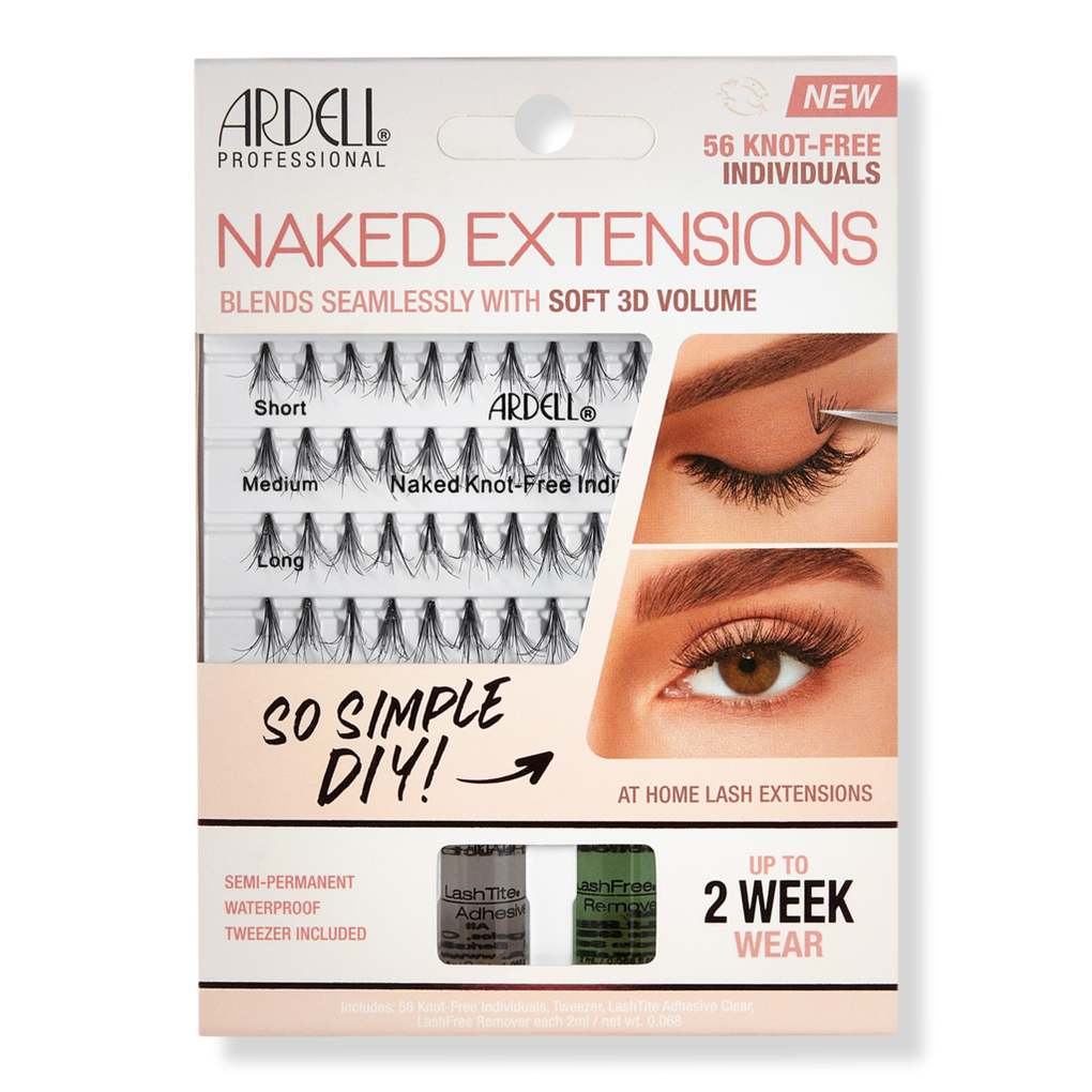 ARDELL Multipack Knot-Free Individuals Eye Lashes, Short, Black