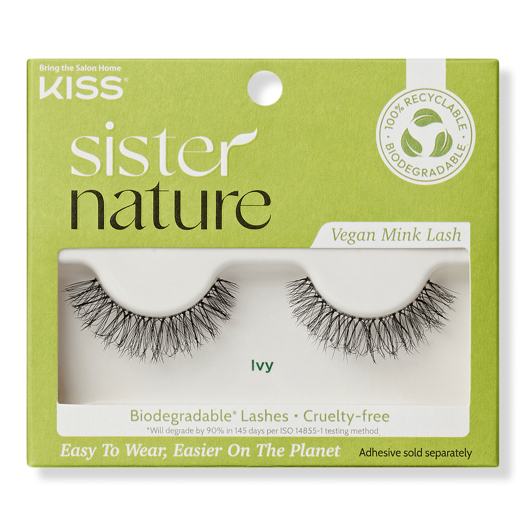 Kiss Sister Nature Vegan Glue-On Lashes, Ivy #1