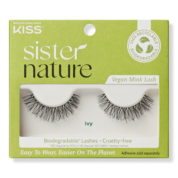 Kiss Sister Nature Vegan Glue-On Lashes, Ivy #1
