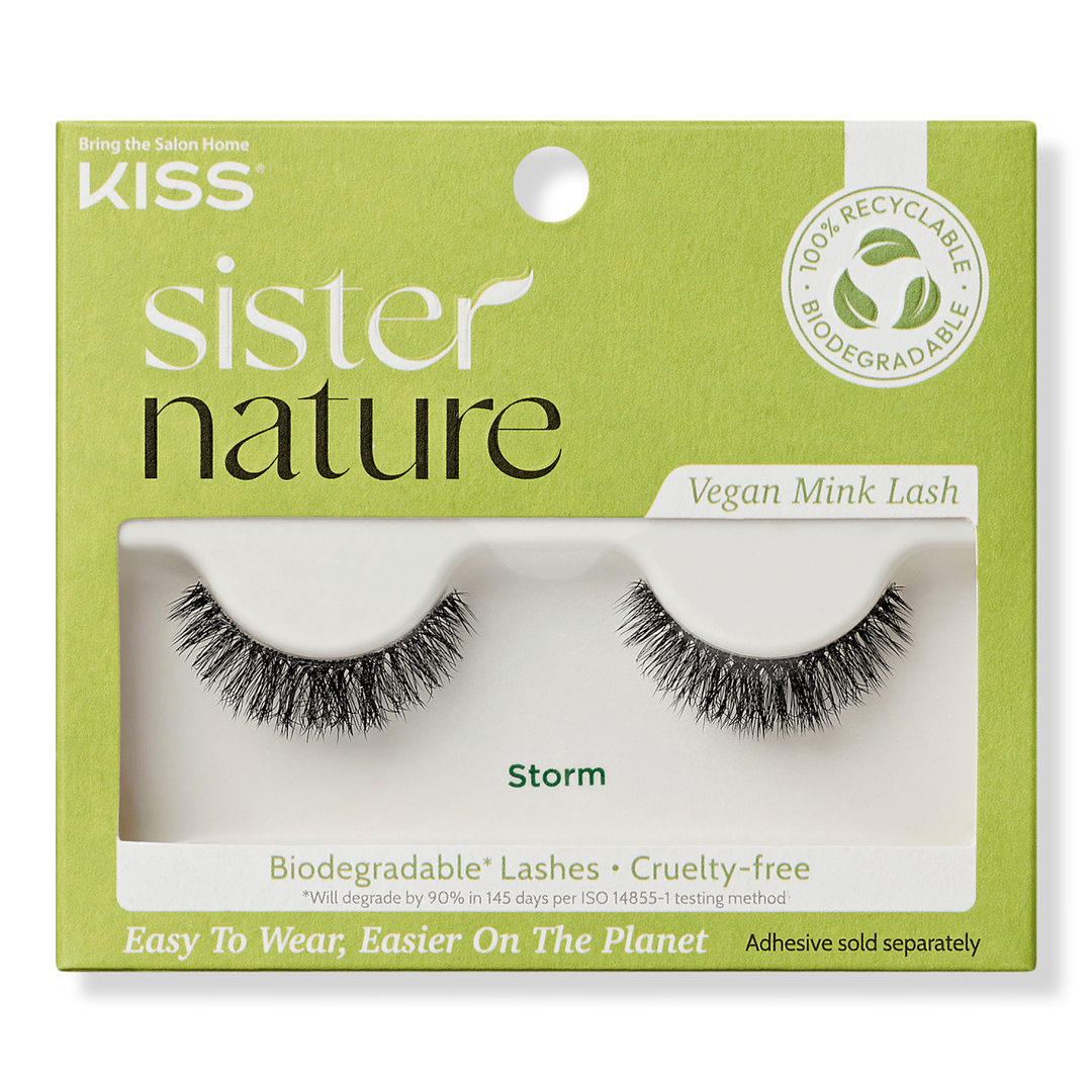 Kiss Sister Nature Vegan Glue-On Lashes, Storm #1