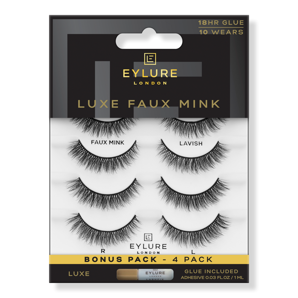 Eylure Luxe Faux Mink Natural Lavish Eyelashes Multipack