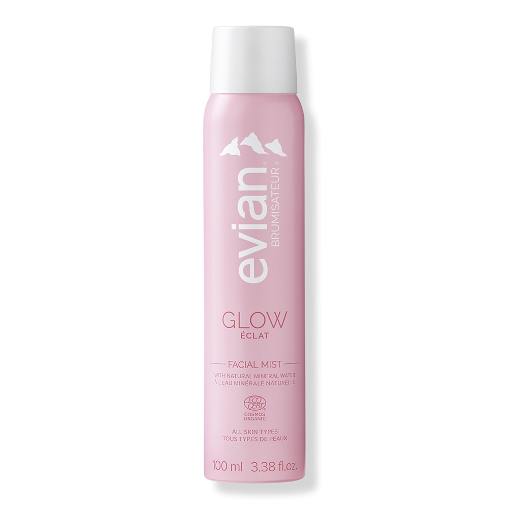 Evian Mineral Spray Glow Facial Mist with Natural Mineral Water