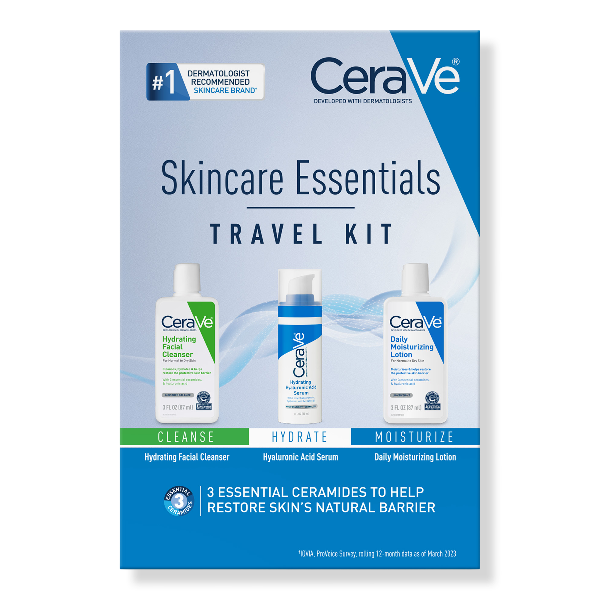 CeraVe Skincare Essentials Travel Size Kit for Balanced to Dry Skin #1