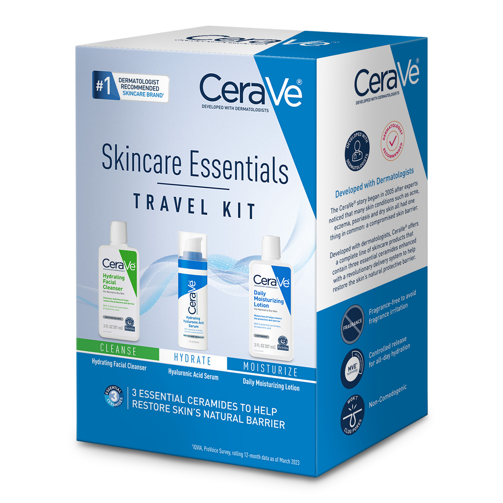 Skincare Essentials Travel Size Kit for Balanced to Dry Skin