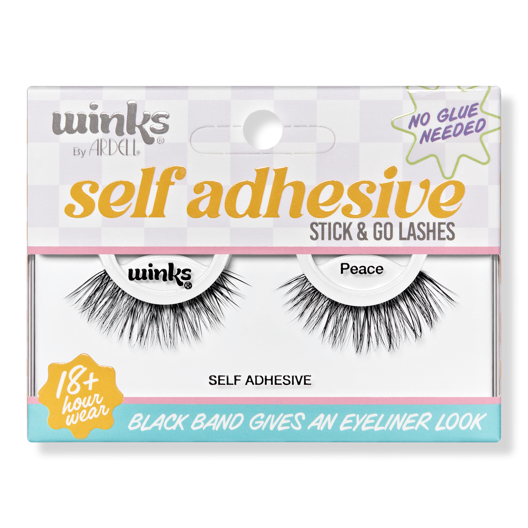 Ardell Winks Self Adhesive Stick & Go Black Strip Lashes, Peace #1