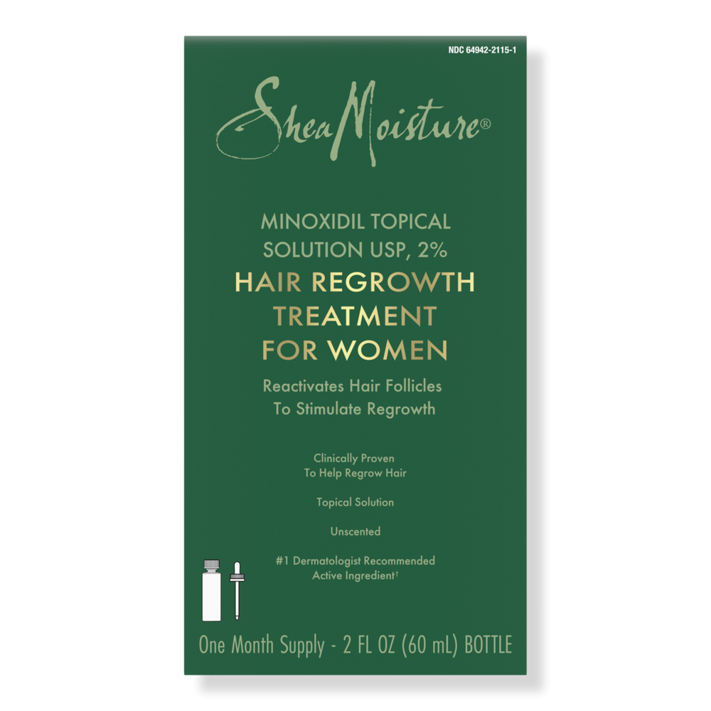 SheaMoisture Minoxidil Topical Solution USP, 2% Hair Regrowth Treatment for Women