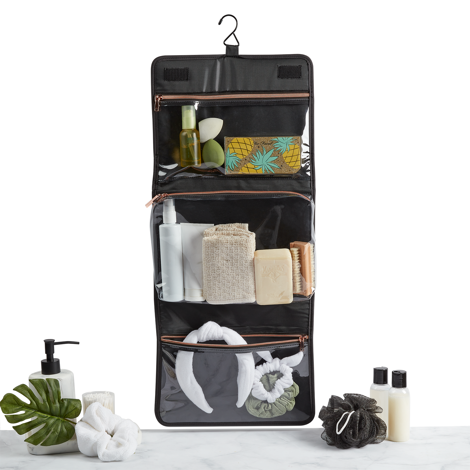 Basics Black Fitted Folding Valet