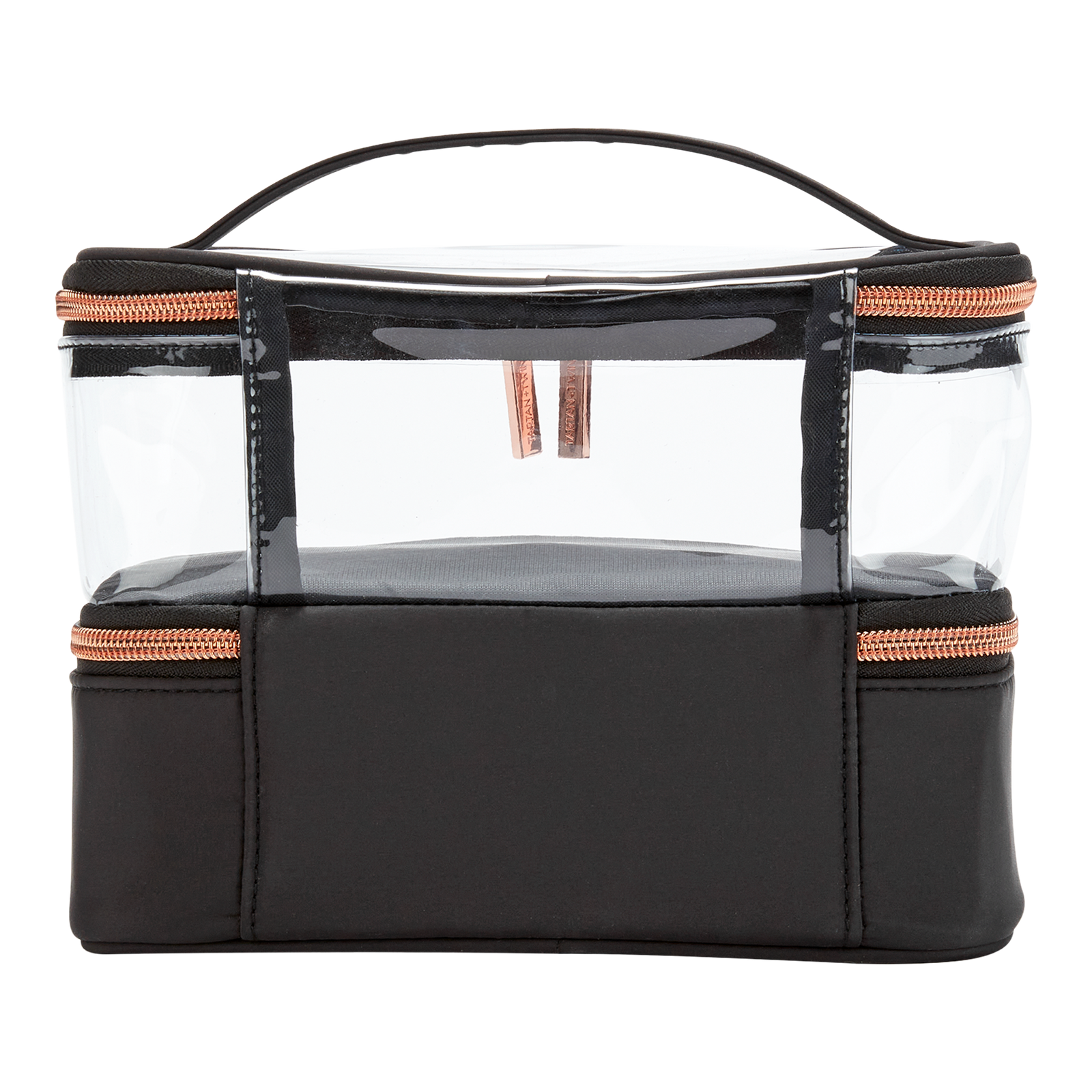 Basics Black Double-Zip Train Case