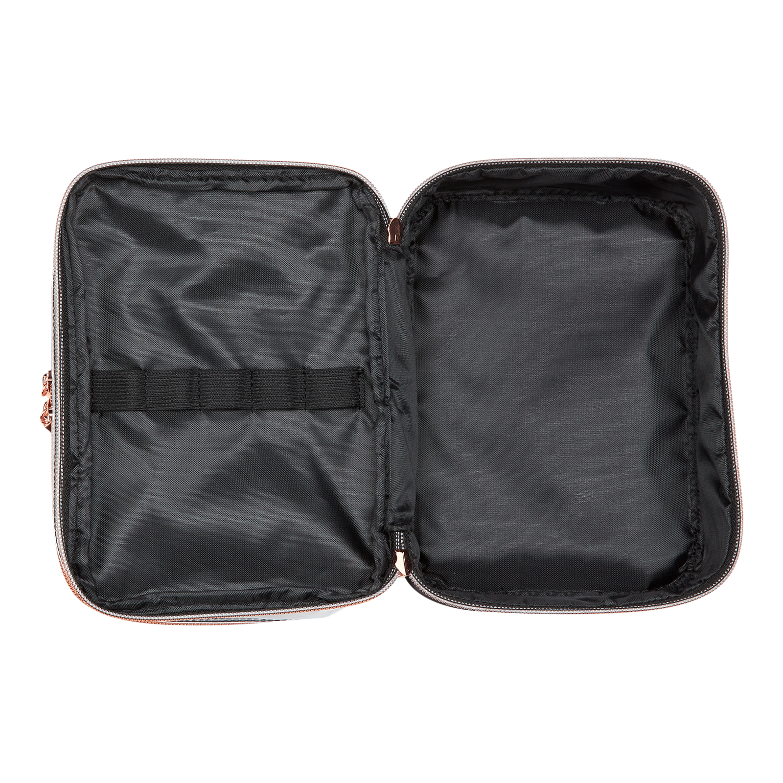 Basics Black Double-Zip Train Case
