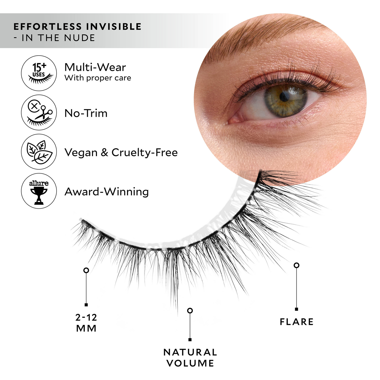In the Nude Effortless Invisible Natural False Lashes