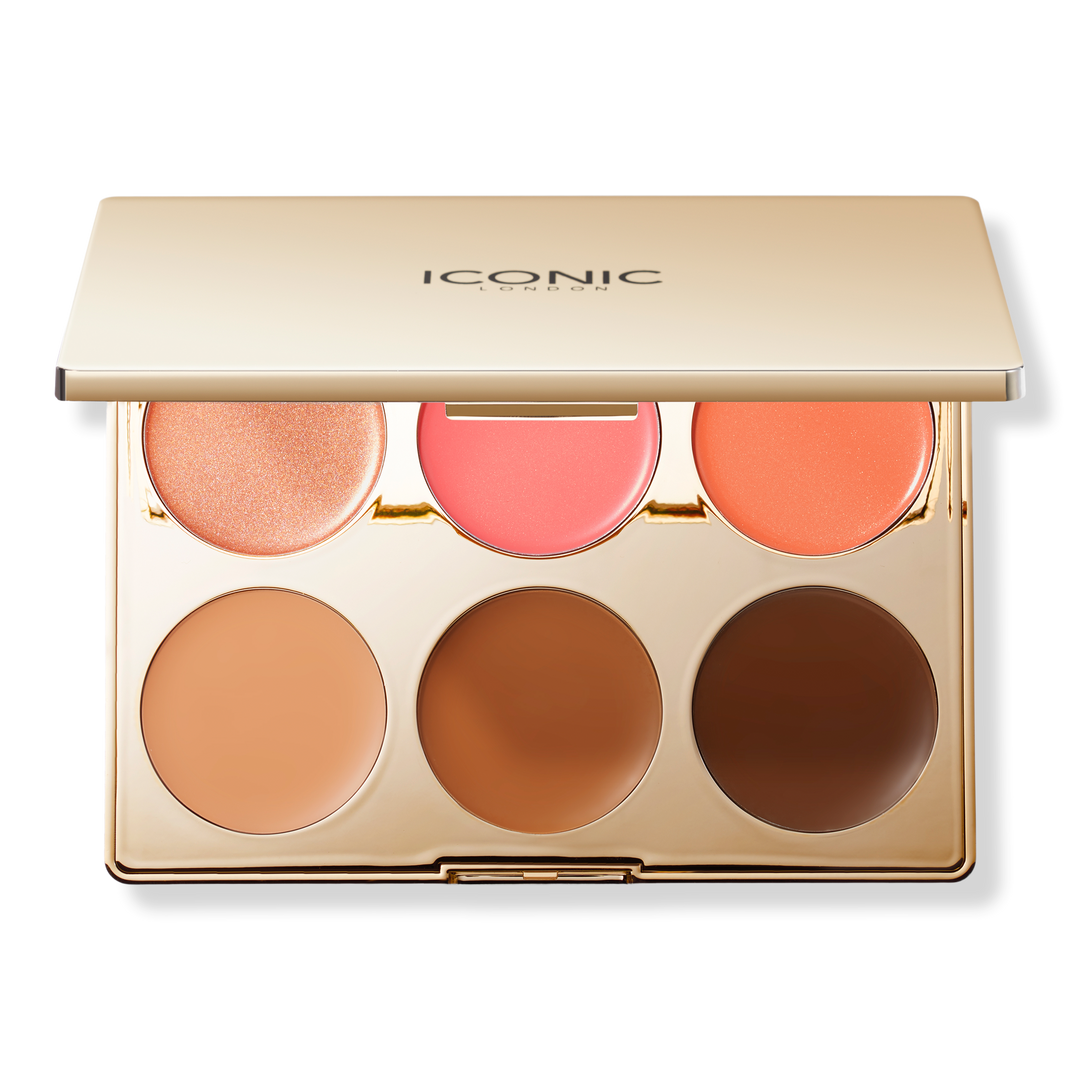 ICONIC LONDON Multi-Use Blush, Bronze, and Highlight Cream Palette #1