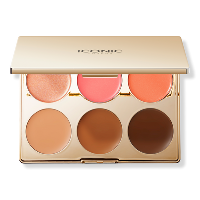 ICONIC LONDON Multi-Use Blush, Bronze, and Highlight Cream Palette