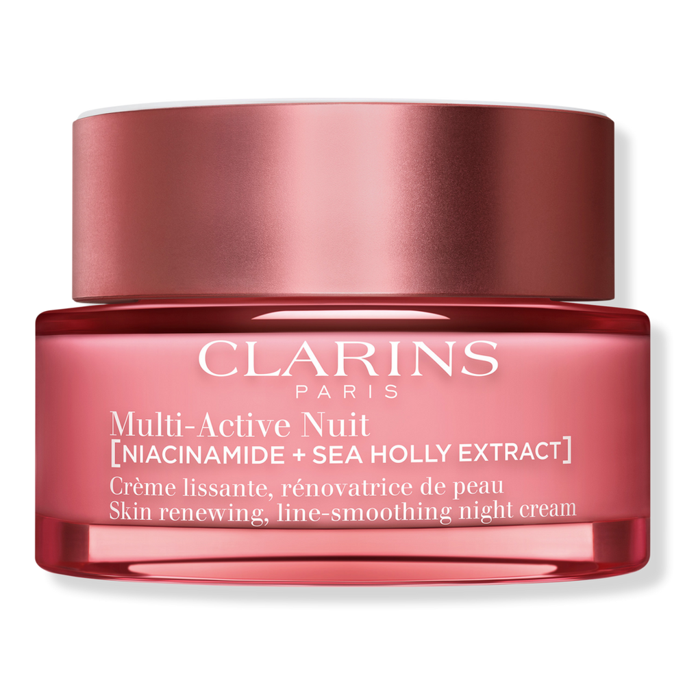 Clarins Multi-active Night Moisturizer For Lines, Pores, Glow With Niacinamide