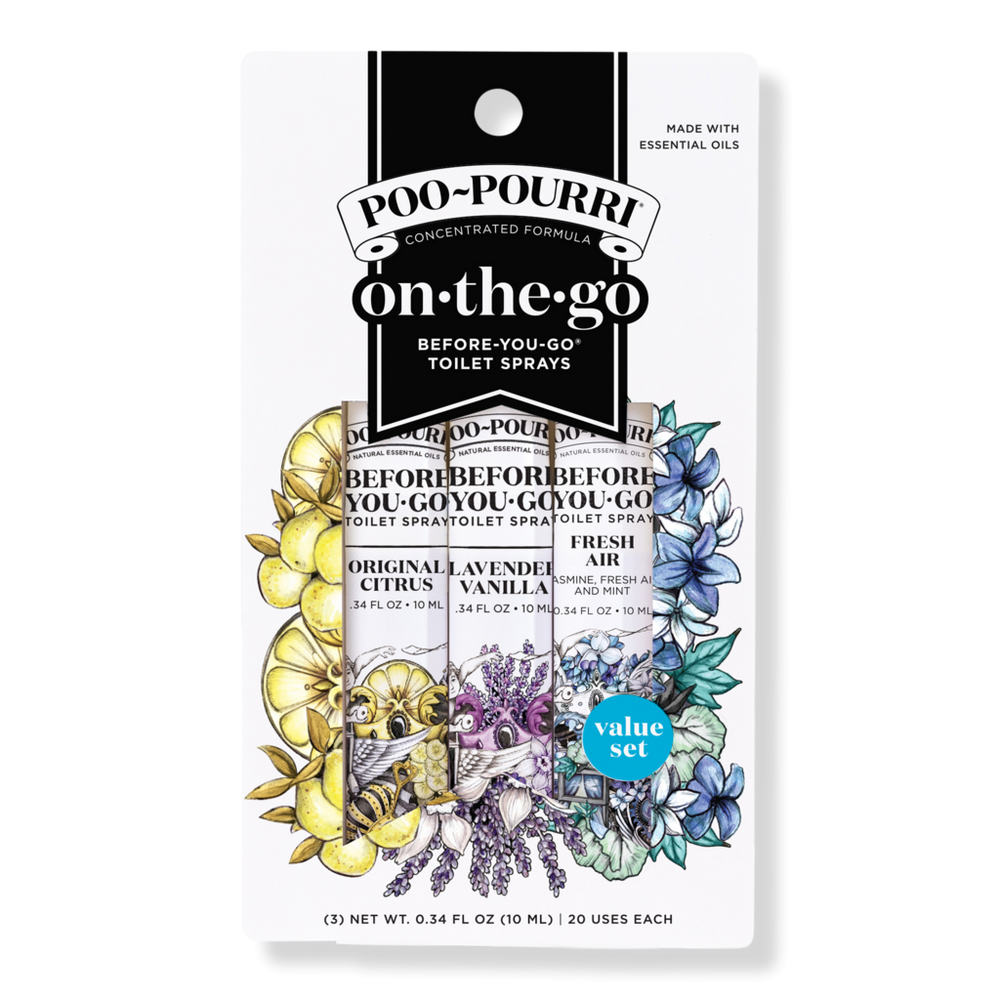 Fresh Air On-The-Go 3 Pack Before-You-Go Toilet Spray Travel Size Set