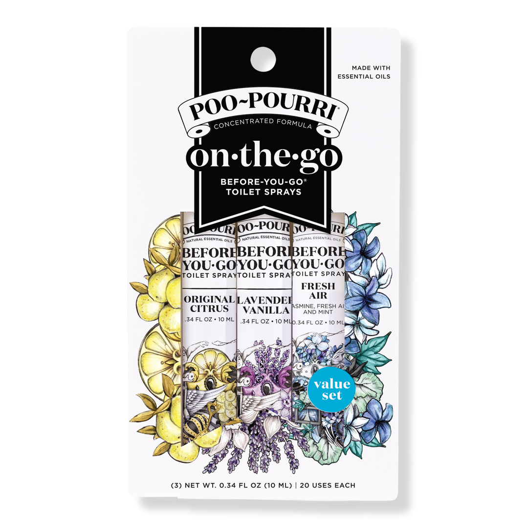 Poo~Pourri Fresh Air On-The-Go 3 Pack Before-You-Go Toilet Spray Travel Size Set #1